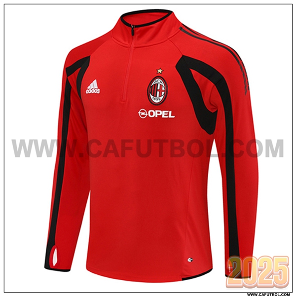 Sudadera Entrenamiento AC Milan Rojo/Negro 2025 2026 -02