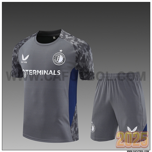 Camiseta Entrenamiento Feyenoord Ninos Gris/Azul 2025 2026