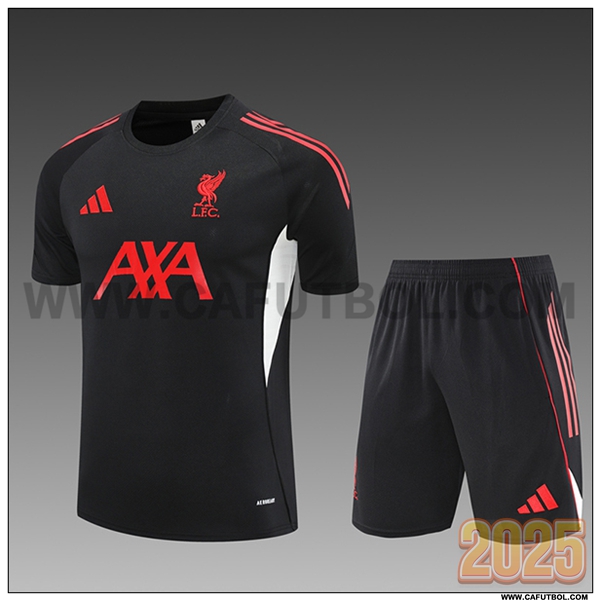 Camiseta Entrenamiento FC Liverpool Ninos Negro/Rojo 2025 2026
