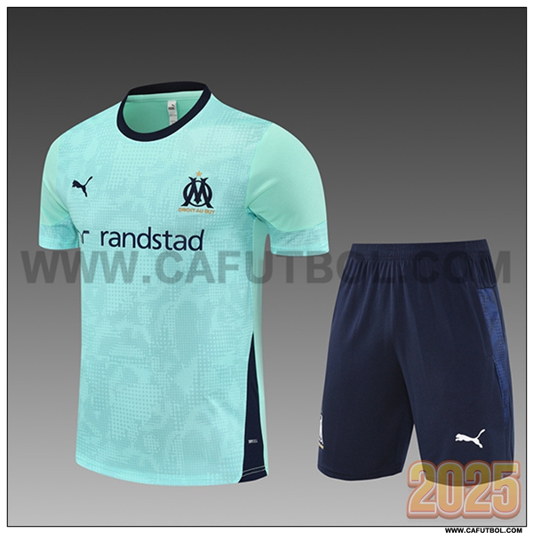 Camiseta Entrenamiento Marsella Ninos Verde/Negro 2025 2026