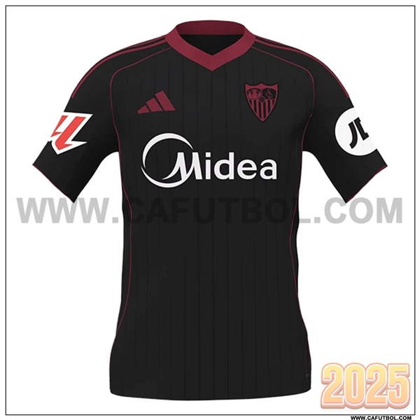 Nuevo Camiseta de Sevilla FC Tercero Negro 2025 2026