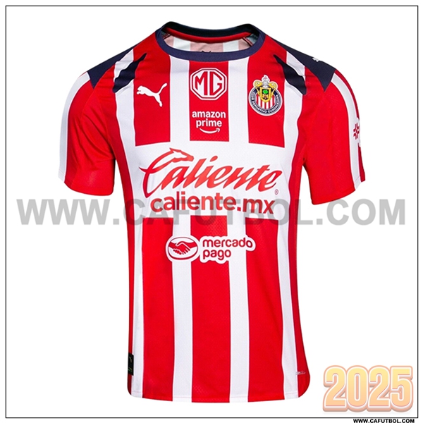 Nuevo Camiseta de Chivas Primera Blanco/Rojo 2025 2026