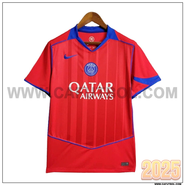 Tercero Camiseta Futbol PSG Rojo 2025 2026