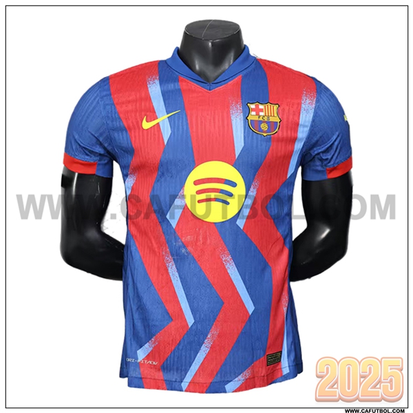 Camiseta Futbol FC Barcelona Cuatro 2025 2026 Rojo/Azul