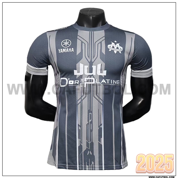 Camiseta Futbol Marsella OM Edicion especial 2025 2026 Gris