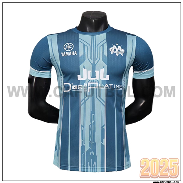 Camiseta Futbol Marsella OM Edicion especial 2025 2026 Azul Claro