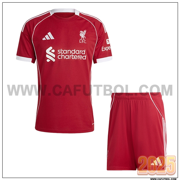 Nuevo Camiseta de FC Liverpool Primera Ninos 2025 2026 Rojo