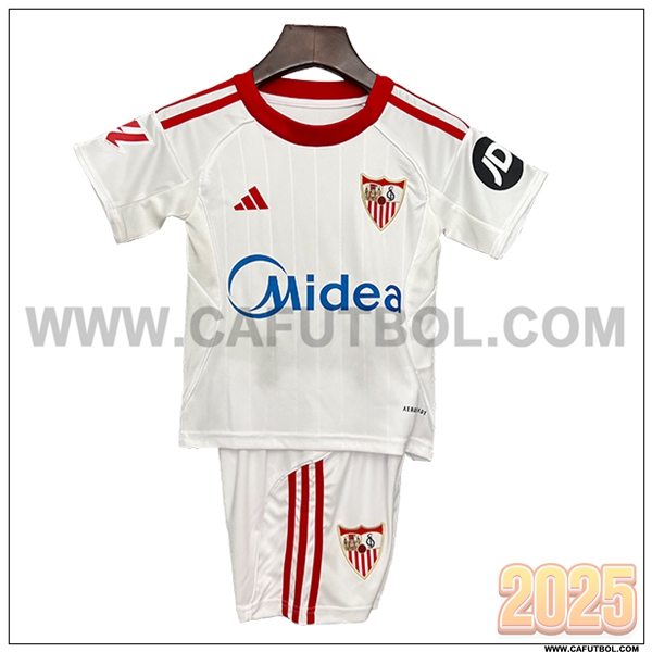 Nuevo Camiseta de Sevilla FC Primera Ninos 2025 2026 Blanco
