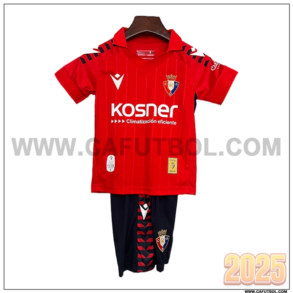 Nuevo Camiseta de Osasuna Primera Ninos 2025 2026 Rojo