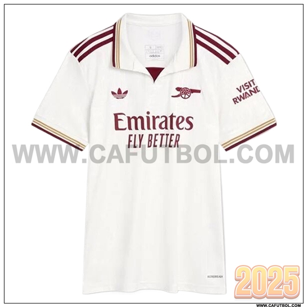 Nuevo Camiseta de Arsenal Tercero Mujer 2025 2026 Blanco