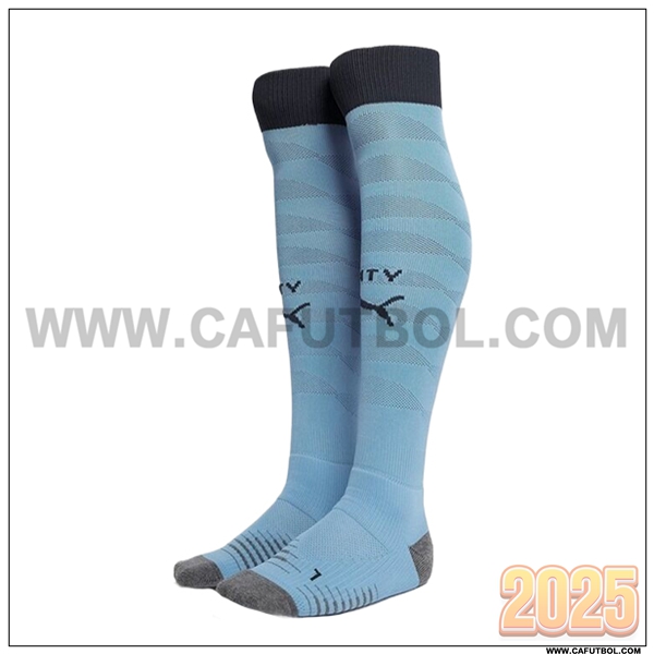 Primera Calcetines Futbol Manchester City Azul Claro 2025 2026