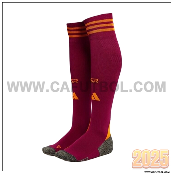 Primera Calcetines Futbol AS Roma Rojo 2025 2026