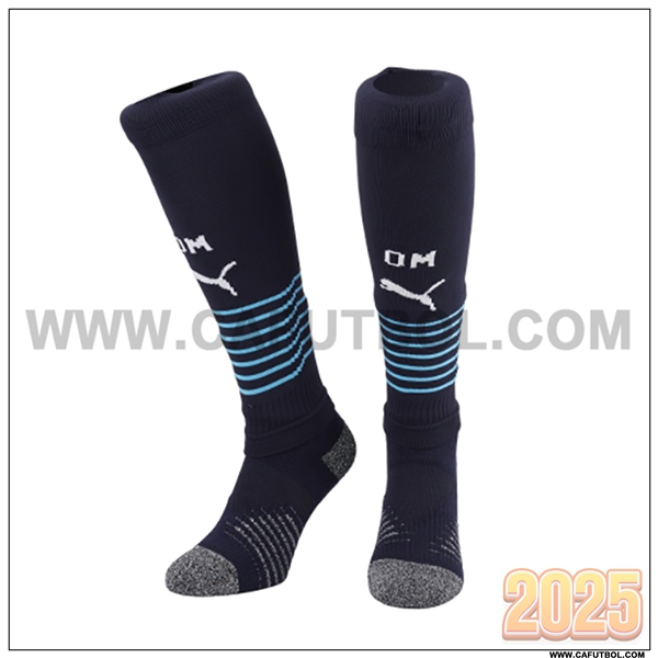 Segunda Calcetines Futbol Marsella OM Negro 2025 2026