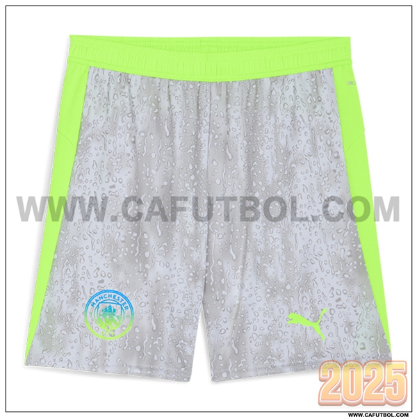 Tercero Pantalones Cortos Manchester City Gris 2025 2026