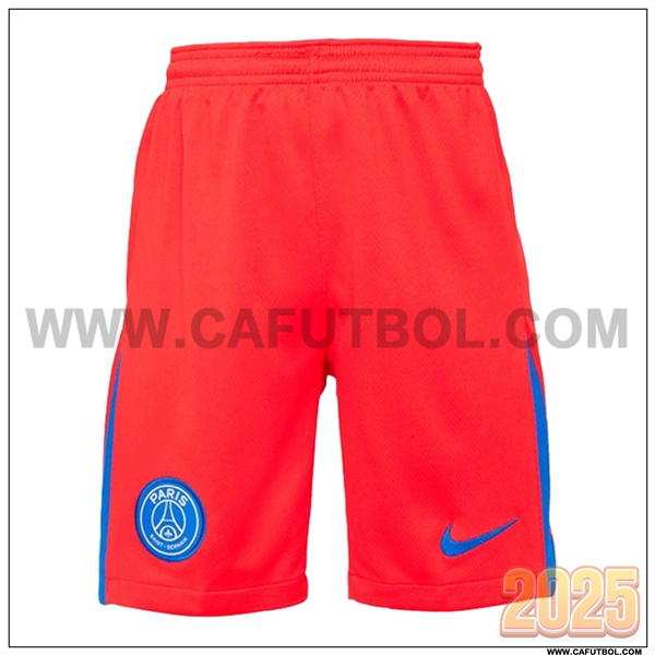 Tercero Pantalones Cortos Paris PSG Rojo 2025 2026