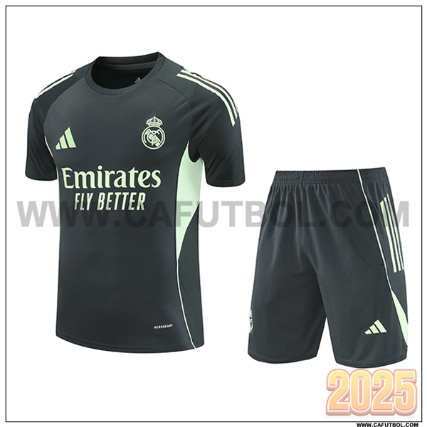 Camiseta Entrenamiento Real Madrid Negro/Verde 2025 2026 -03