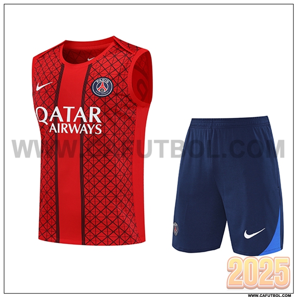 Camiseta Entrenamiento sin mangas PSG Rojo 2025 2026
