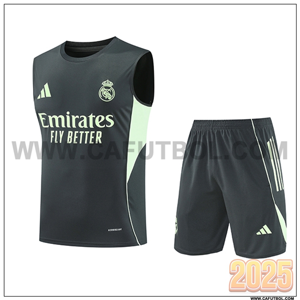 Camiseta Entrenamiento sin mangas Real Madrid Negro/Verde 2025 2026 -02
