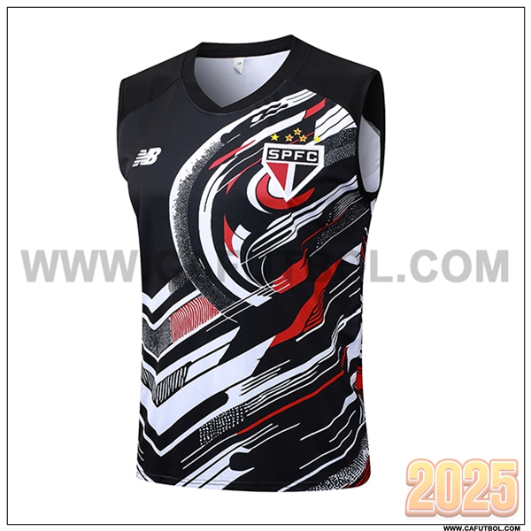 Chalecos De Futbol Sao Paulo FC Negro/Blanco/Rojo 2025 2026