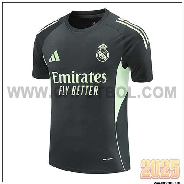 Camiseta Entrenamiento Real Madrid Negro/Verde 2025 2026 -03