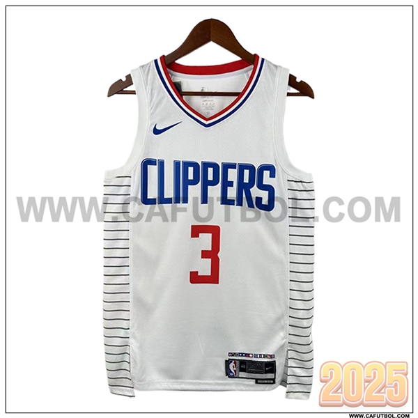Camisetas De Futbol Los Angeles Clippers (PAUL #3) 2025/26 Blanco
