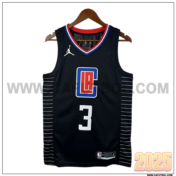 Camisetas De Futbol Los Angeles Clippers (PAUL #3) 2025/26 Negro/Blanco/Azul