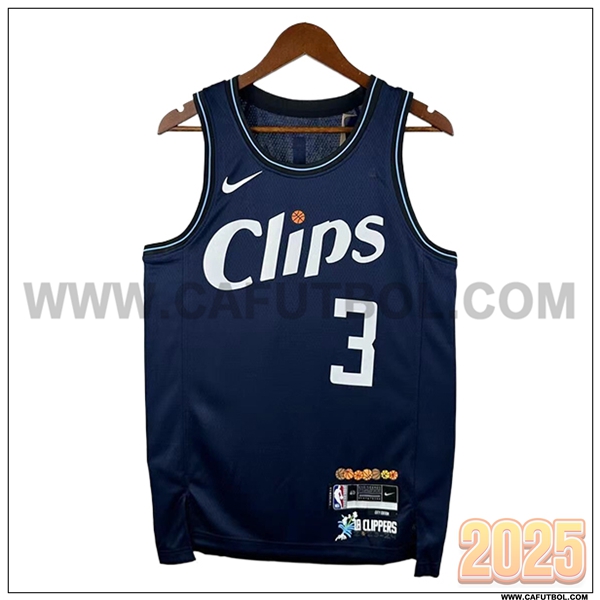 Camisetas De Futbol Los Angeles Clippers (PAUL #3) 2025/26 Azul Oscuro