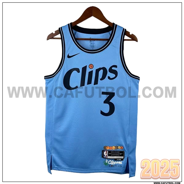 Camisetas De Futbol Los Angeles Clippers (PAUL #3) 2025/26 Azul/Negro