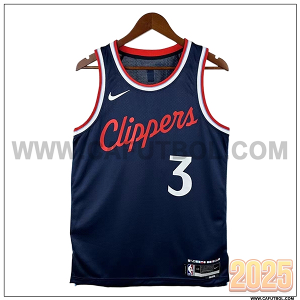 Camisetas De Futbol Los Angeles Clippers (PAUL #3) 2025/26 Azul marino