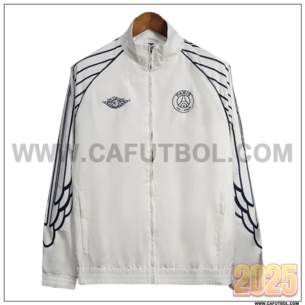 Rompevientos PSG Blanco/Negro 2025 2026