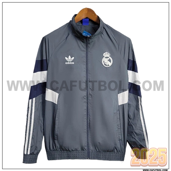 Rompevientos Real Madrid Gris/Blanco 2025 2026