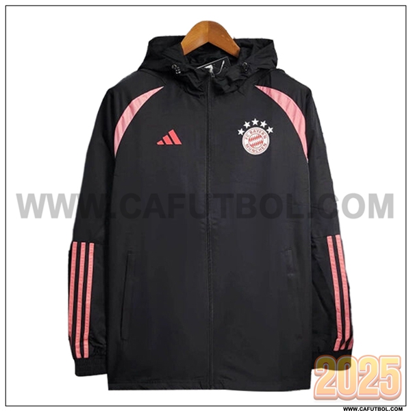 Rompevientos Bayern Munich Negro/Rosa 2025 2026