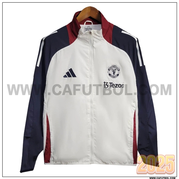 Rompevientos Manchester United Blanco/Azul/Rojo 2025 2026