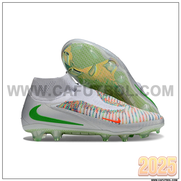 Nike Botas De Fútbol Phantom GX III Elite FG Gris/Verde/Naranja