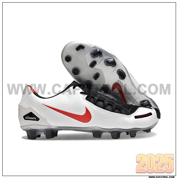 Nike Botas De Fútbol TOTAL 90 LASER FG Blanco/Rojo