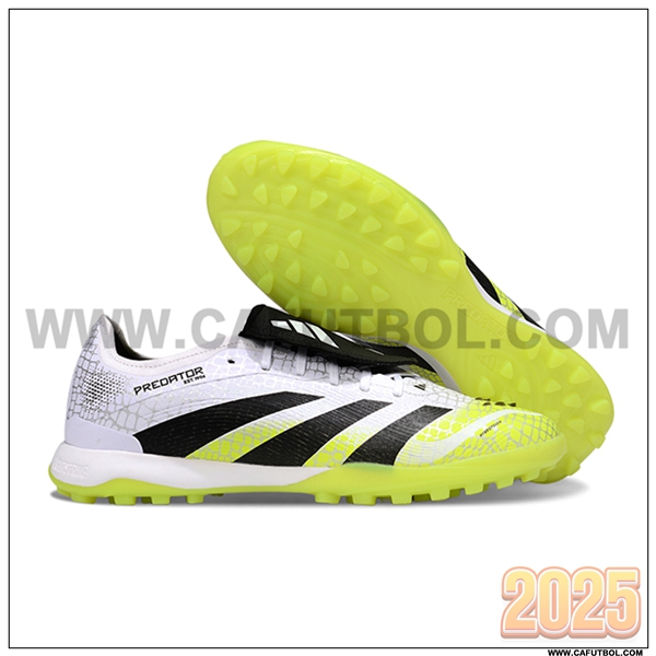 Adidas Botas De Fútbol PREDATOR LEAGUE FT TURF Blanco/Verde/Negro