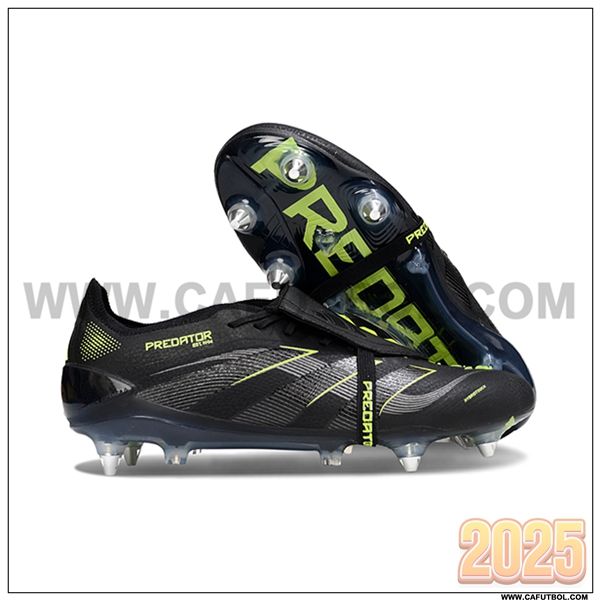 Adidas Botas De Fútbol 25 Predator Elite SG Negro/Verde -02