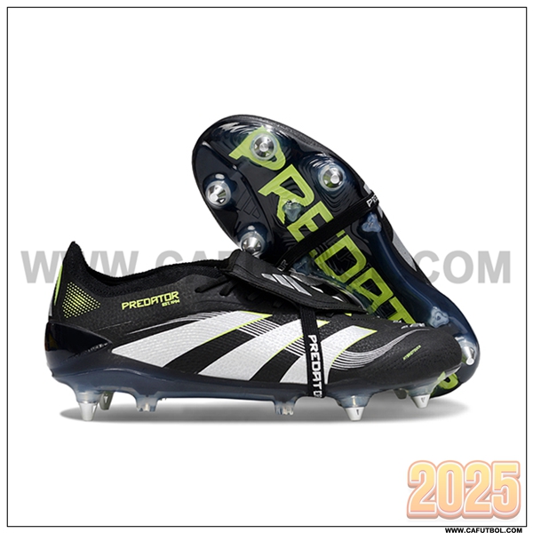 Adidas Botas De Fútbol 25 Predator Elite Tongue SG Blanco/Verde/Negro