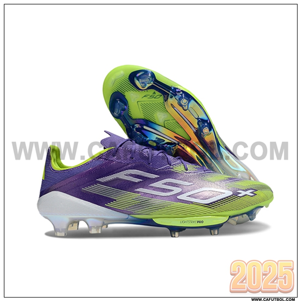 Adidas Botas De Fútbol F50+.1 FG Violeta/Verde -03