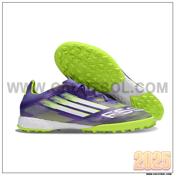 Adidas Botas De Fútbol F50 PRO TF Violeta/Verde/Blanco -02