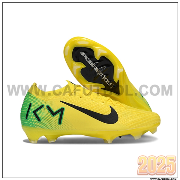 Nike Botas De Fútbol AIR Zoom Mercurial Vapor 16 Elite XXV FG Amarillo/Verde/Negro