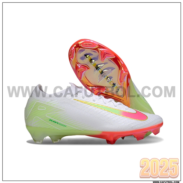 Nike Botas De Fútbol AIR Zoom Mercurial Vapor 16 Elite XXV FG Blanco/Verde/Rosa