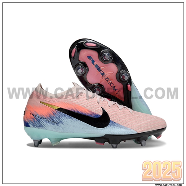 Nike Botas De Fútbol AIR ZOOM MERCURIAL VAPOR XVI ELITE SG-PRO Rosa/Negro/Azul