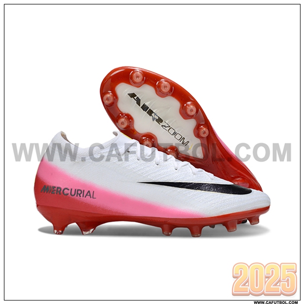 Nike Botas De Fútbol AIR Zoom Mercurial Vapor 16 Elite XXV AG Blanco/Rojo/Rosa/Negro