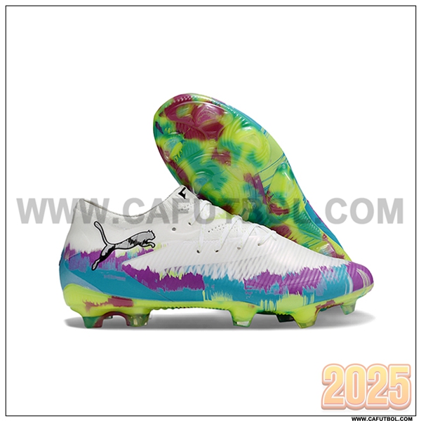 PUMA Botas De Fútbol FUTURE 8 ULTIMATE FG/AG Blanco/Violeta/Azul/Verde
