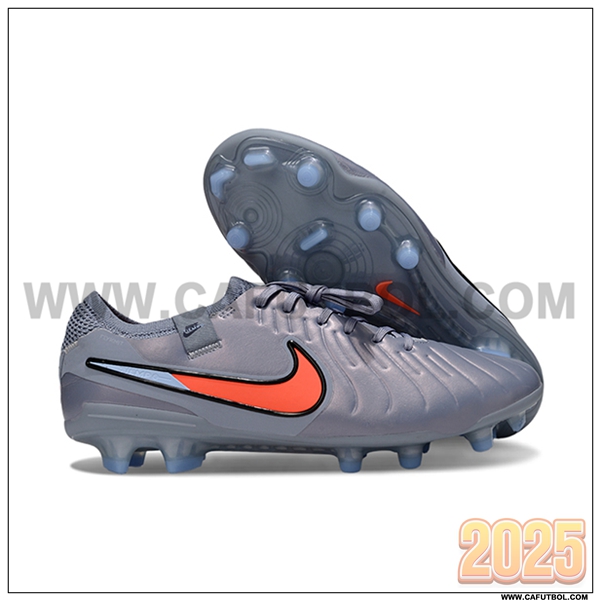 Nike Botas De Fútbol Tiempo Legend X Elite FG Gris/Naranja