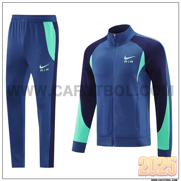 Chandal Chaquetas Futbol Nike Azul/Verde 2025 2026