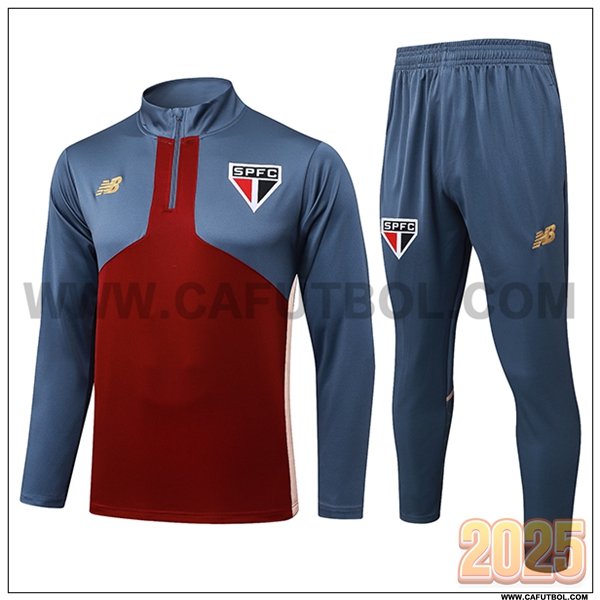 Chandal de Futbol Sao Paulo FC Rojo/Gris 2025 2026