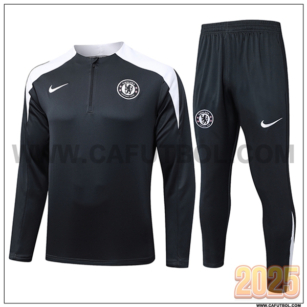 Chandal de Futbol FC Chelsea Gris Oscuro 2025 2026