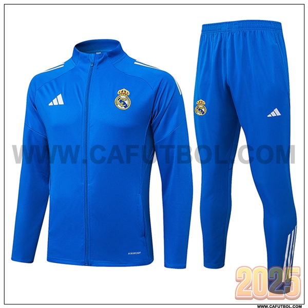 Chandal Chaquetas Futbol Real Madrid Azul 2025 2026